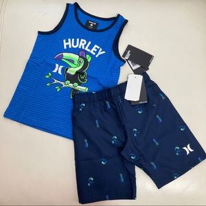 Hurley sleeveless tank shorts set 2272